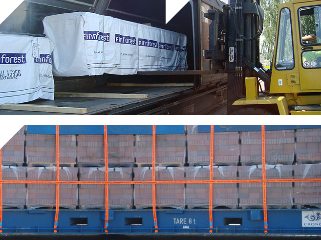 Warehousing of wood, paper and building material